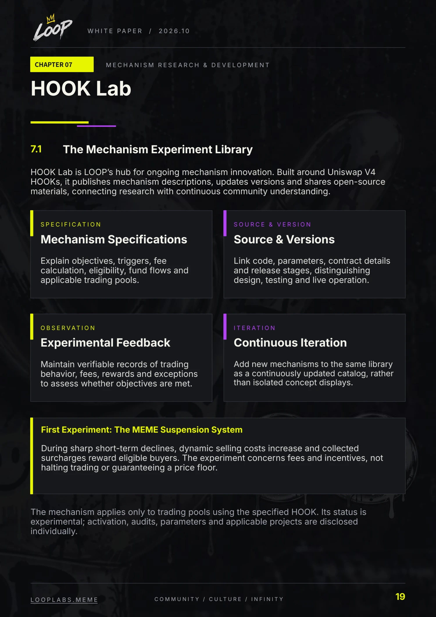 LOOP whitepaper, English page 19: HOOK Lab